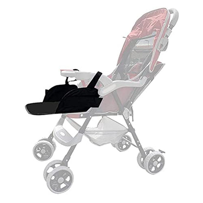 Baby Stroller Footrest Extension Universal Stroller Footstool Support Accessory for Baby Needs (Black)