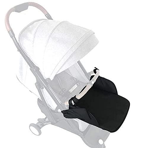 Baby Stroller Footrest Extension Universal Stroller Footstool Support Accessory for Baby Needs (Black)
