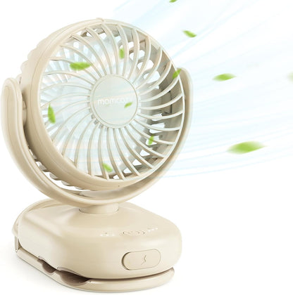 Portable Stroller Fan with Clip, 4-Speed Mini Cooling Fan, 0.26 Lb