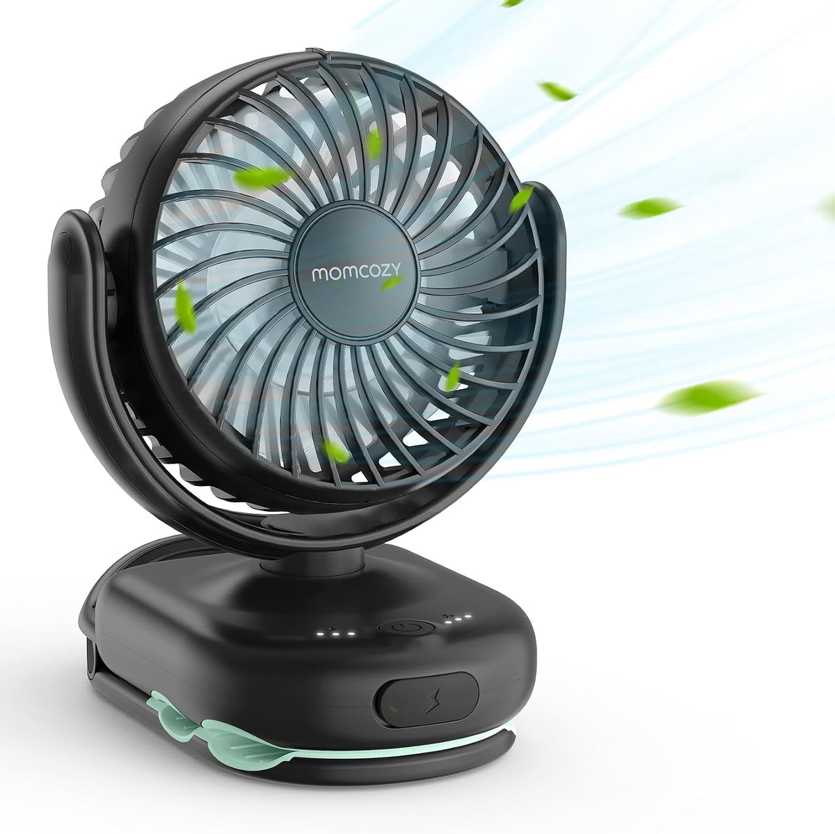 Portable Stroller Fan with Clip, 4-Speed Mini Cooling Fan, 0.26 Lb