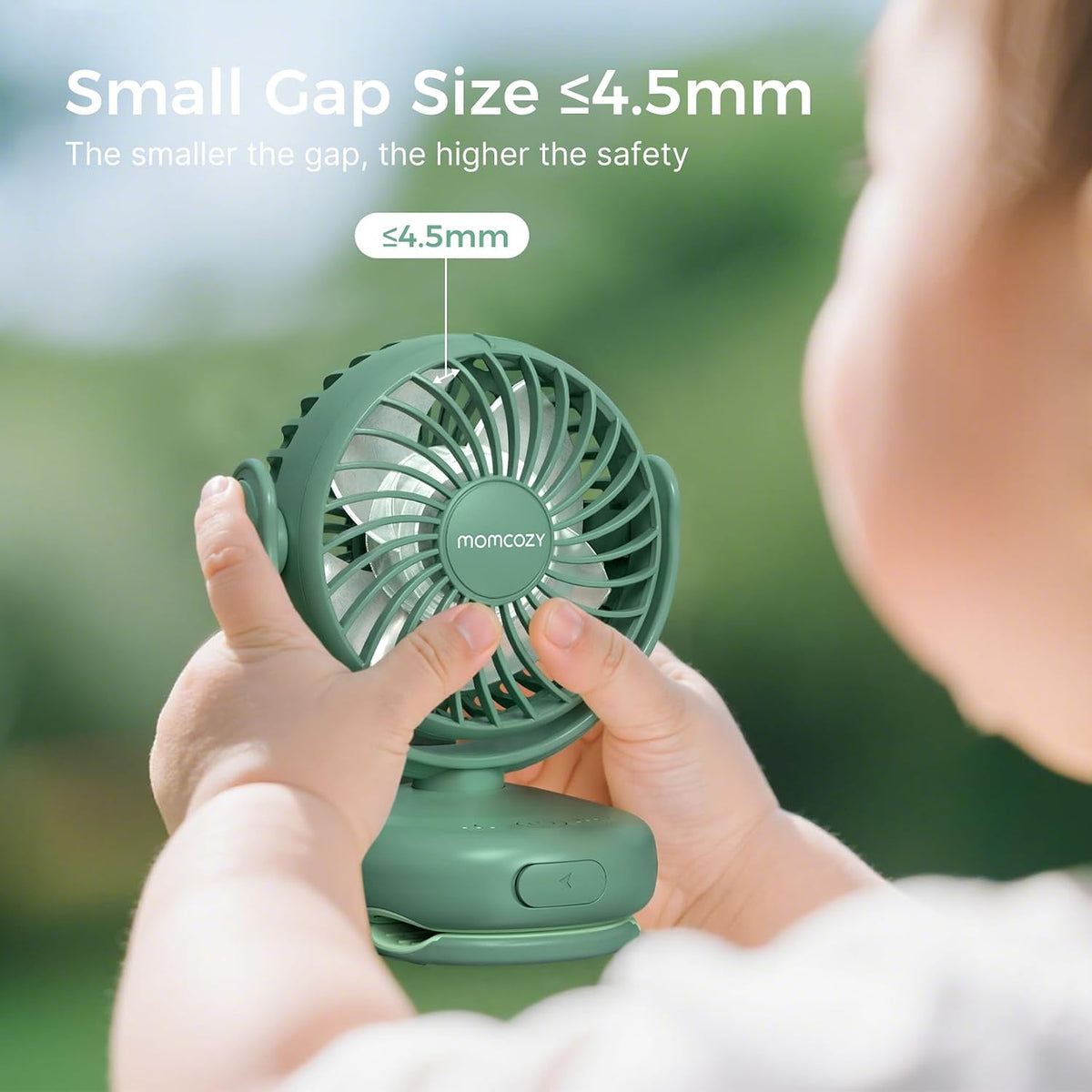 Portable Stroller Fan with Clip, 4-Speed Mini Cooling Fan, 0.26 Lb