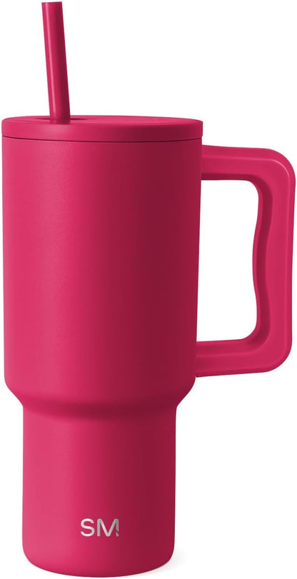 Tumbler with Handle and Straw | 40oz | 80s Mix | Trek Tumbler, Travel Mug | Insulated Water Bottle, Cupholder Friendly, Stainless Steel Cup | 80s Mix - Colors C