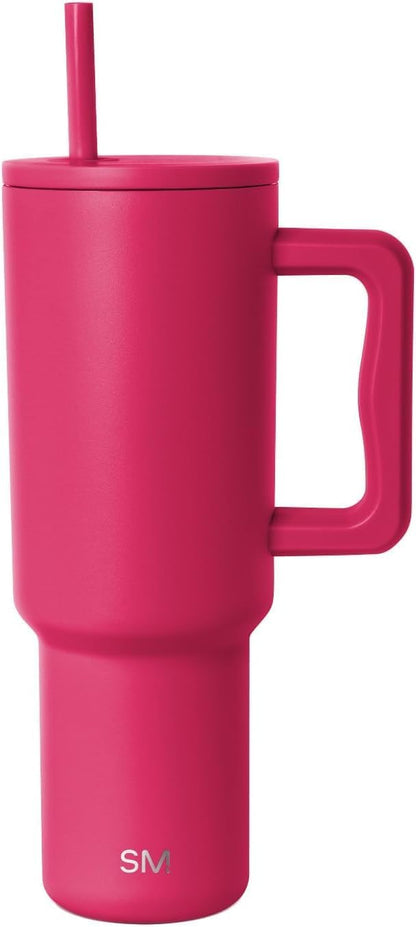 Tumbler with Handle and Straw | 40oz | 80s Mix | Trek Tumbler, Travel Mug | Insulated Water Bottle, Cupholder Friendly, Stainless Steel Cup | 80s Mix - Colors C
