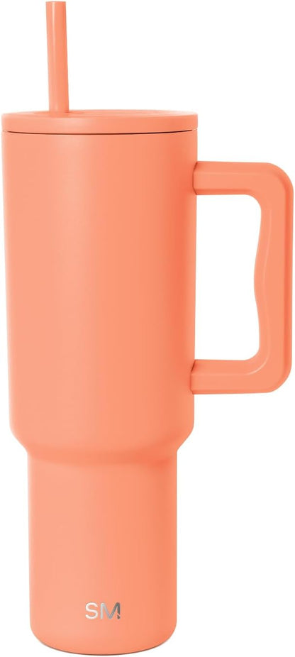 Tumbler with Handle and Straw | 40oz | 80s Mix | Trek Tumbler, Travel Mug | Insulated Water Bottle, Cupholder Friendly, Stainless Steel Cup | 80s Mix - Colors C