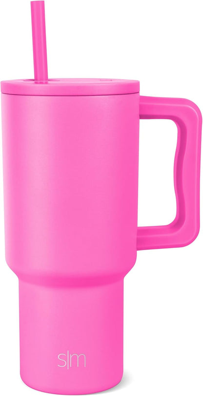Tumbler with Handle and Straw | 40oz | 80s Mix | Trek Tumbler, Travel Mug | Insulated Water Bottle, Cupholder Friendly, Stainless Steel Cup | 80s Mix - Colors C