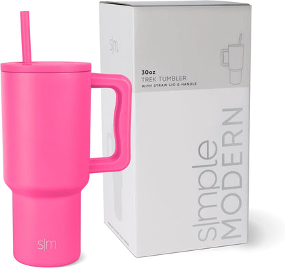 Tumbler with Handle and Straw | 40oz | 80s Mix | Trek Tumbler, Travel Mug | Insulated Water Bottle, Cupholder Friendly, Stainless Steel Cup | 80s Mix - Colors C