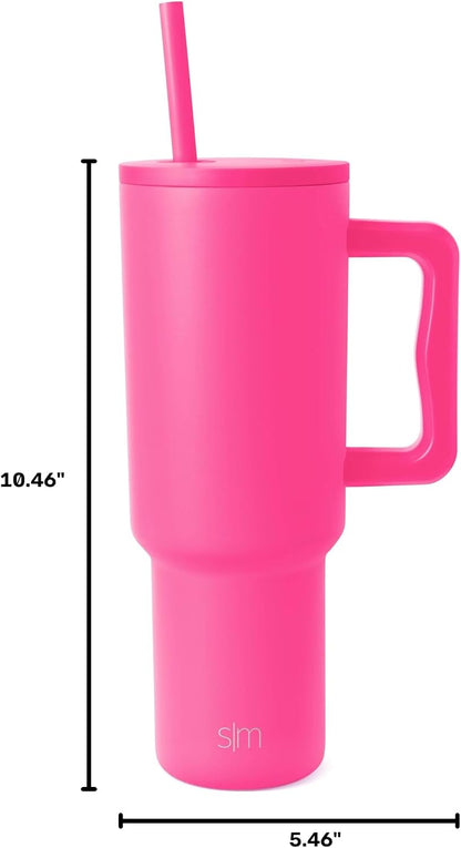Tumbler with Handle and Straw | 40oz | 80s Mix | Trek Tumbler, Travel Mug | Insulated Water Bottle, Cupholder Friendly, Stainless Steel Cup | 80s Mix - Colors C