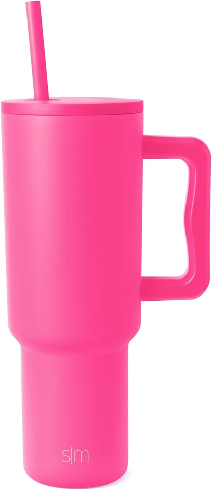 Tumbler with Handle and Straw | 40oz | 80s Mix | Trek Tumbler, Travel Mug | Insulated Water Bottle, Cupholder Friendly, Stainless Steel Cup | 80s Mix - Colors C