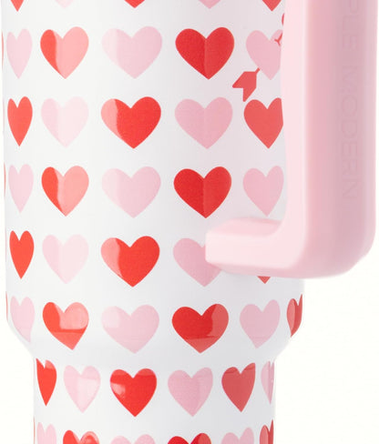 Tumbler with Handle and Straw | 40oz | 80s Mix | Trek Tumbler, Travel Mug | Insulated Water Bottle, Cupholder Friendly, Stainless Steel Cup | 80s Mix - Colors C
