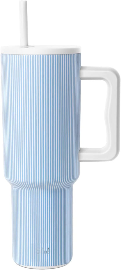 Tumbler with Handle and Straw | 40oz | 80s Mix | Trek Tumbler, Travel Mug | Insulated Water Bottle, Cupholder Friendly, Stainless Steel Cup | 80s Mix - Colors C