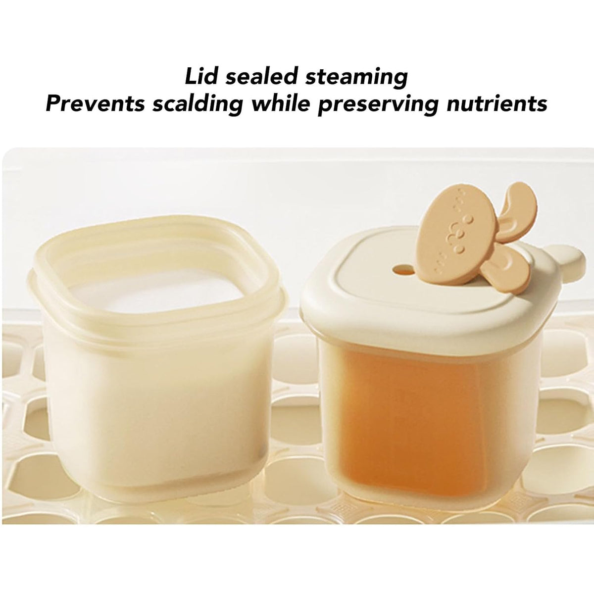 Infant Food Freezer Tray Reusable Silicone Kid Food Keeper Container Meal Storage Box 8 for Homemade Purees