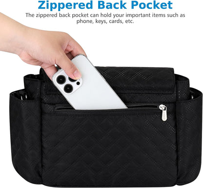 Universal Stroller Organizer, Stroller Bag with Detachable Shoulder Strap and Magnetic Snap Closure, Stroller Caddy Organizer for Uppababy Baby Jogger Britax BOB Umbrella Stroller