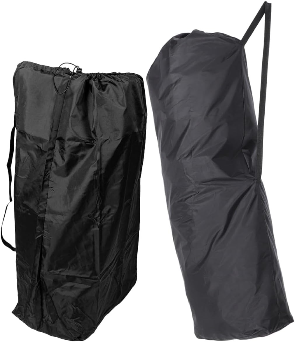 2pcs Stroller Travel Bag Set for Airplane and Car Seat Gate Check Black Umbrella Stroller Shoulder Bag with Double Shoulder Straps for Travel Storage