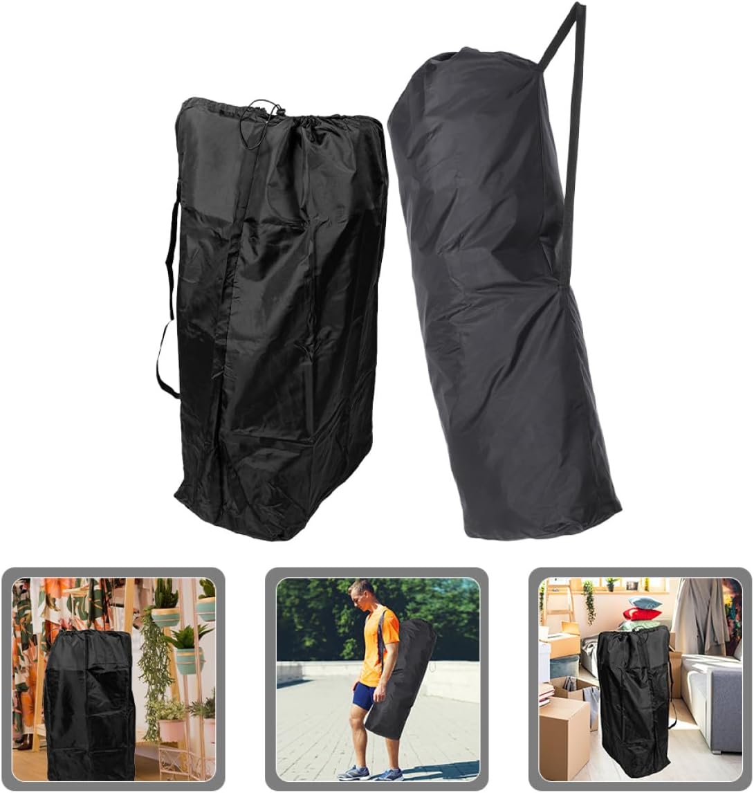 2pcs Stroller Travel Bag Set for Airplane and Car Seat Gate Check Black Umbrella Stroller Shoulder Bag with Double Shoulder Straps for Travel Storage