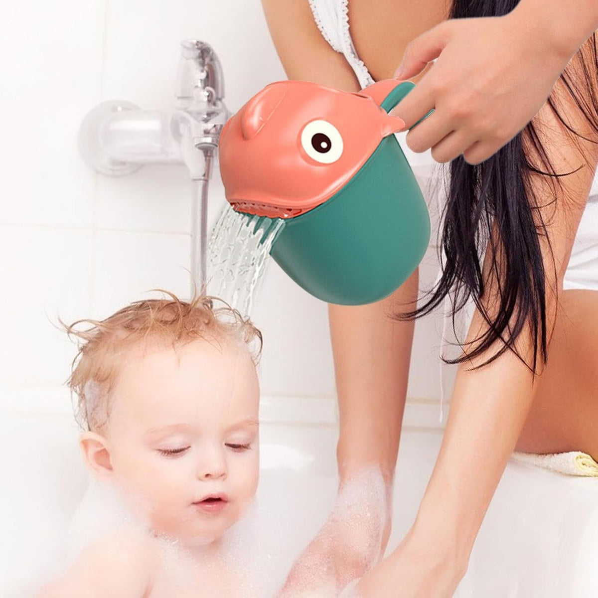 Bath Rinse Cup for Kids Shampoo Rinser with Easy Grip Handle
