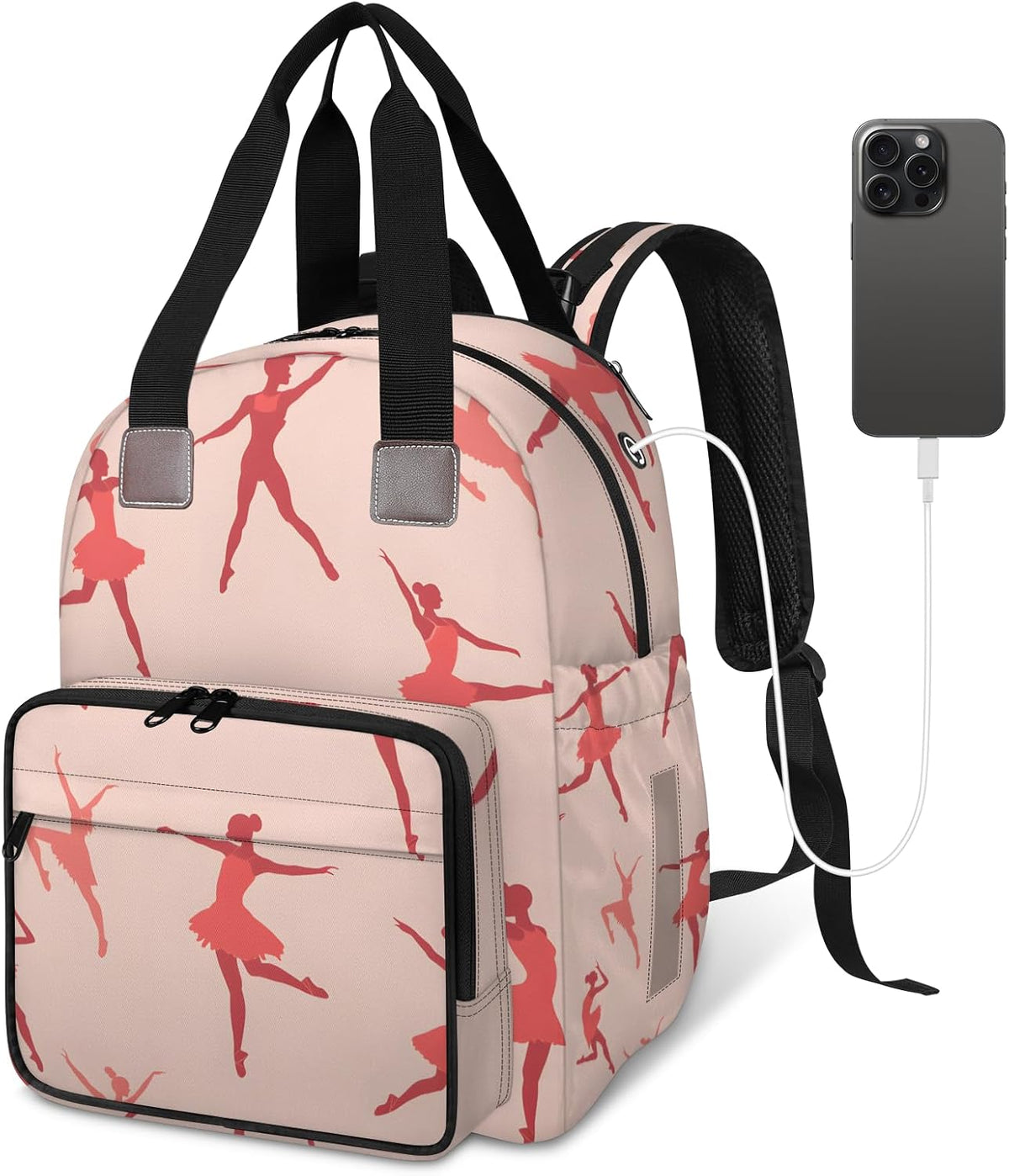 Leaves Fall Diaper Bag Backpack for Travel, Waterproof Diaper Bag with Insulated Bottle Pockets & USB Port, Large Capacity Baby Bag for Moms & Dads