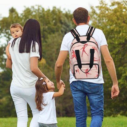 Leaves Fall Diaper Bag Backpack for Travel, Waterproof Diaper Bag with Insulated Bottle Pockets & USB Port, Large Capacity Baby Bag for Moms & Dads