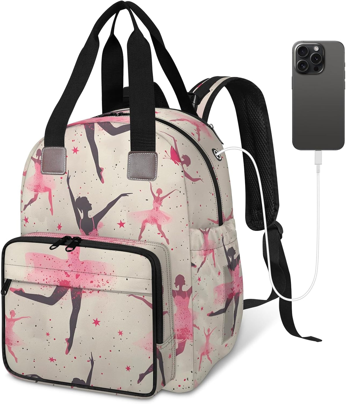 Leaves Fall Diaper Bag Backpack for Travel, Waterproof Diaper Bag with Insulated Bottle Pockets & USB Port, Large Capacity Baby Bag for Moms & Dads