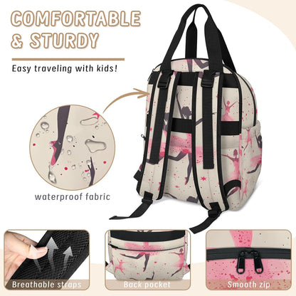 Leaves Fall Diaper Bag Backpack for Travel, Waterproof Diaper Bag with Insulated Bottle Pockets & USB Port, Large Capacity Baby Bag for Moms & Dads
