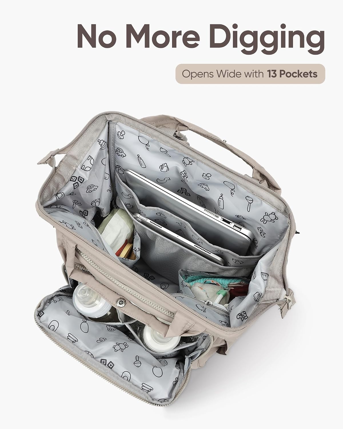 Backpack Diaper Bag with Changing Pad, Baby Care Organizer