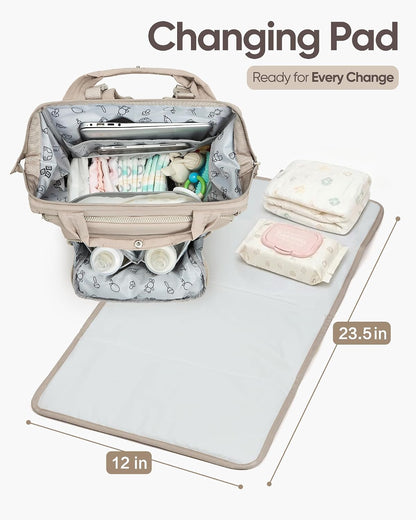 Backpack Diaper Bag with Changing Pad, Baby Care Organizer