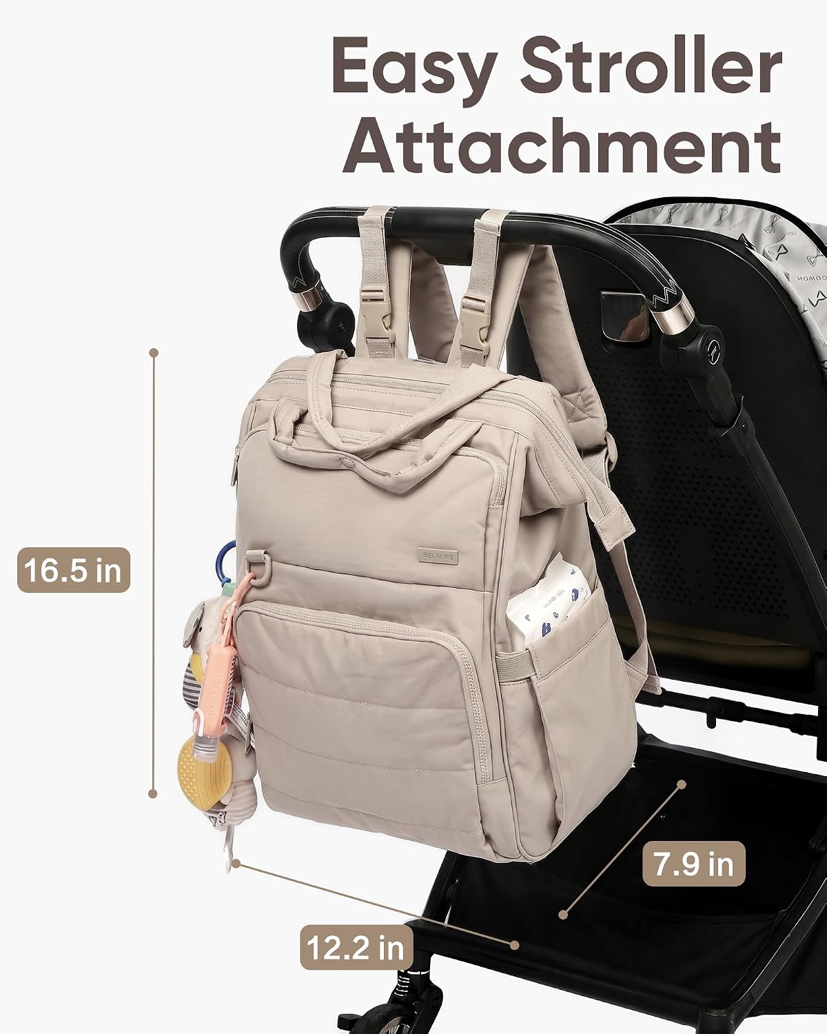 Backpack Diaper Bag with Changing Pad, Baby Care Organizer