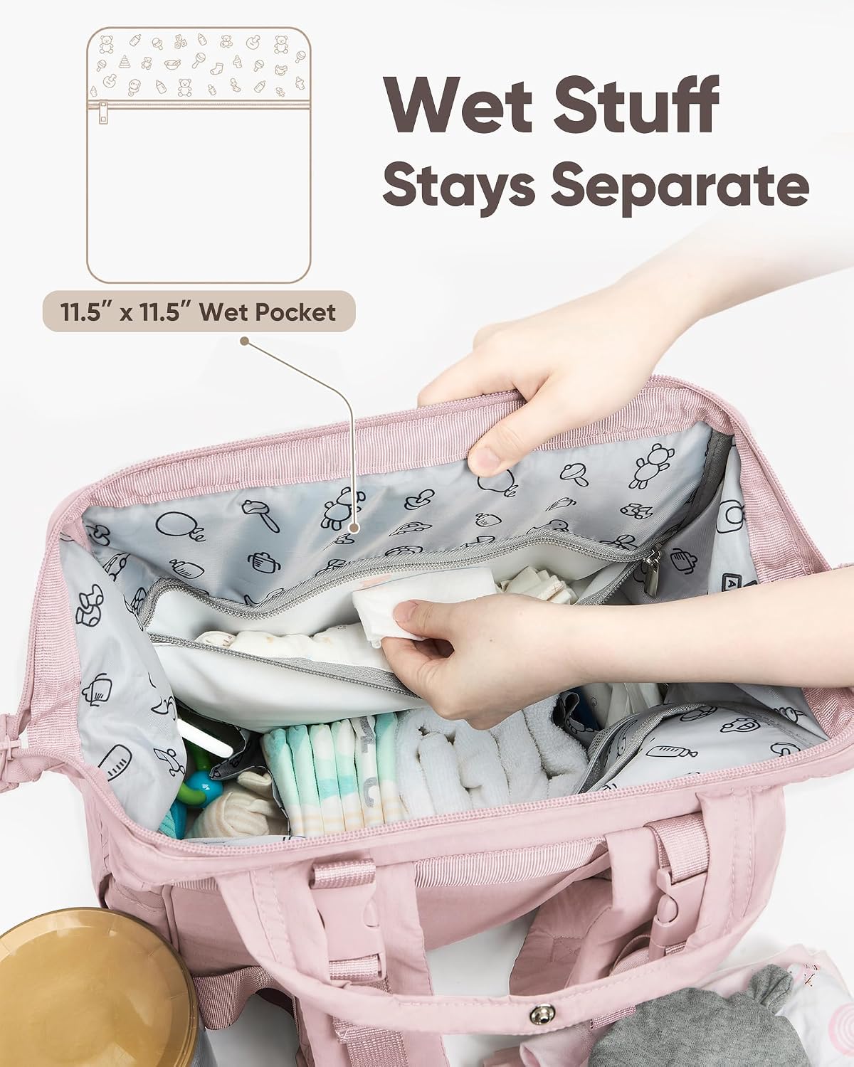 Backpack Diaper Bag with Changing Pad, Baby Care Organizer