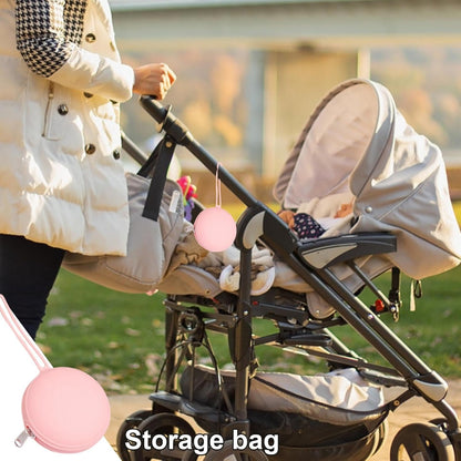 Silicone Pacifier Container Small Round Zipper Rope Cute Storage Purse