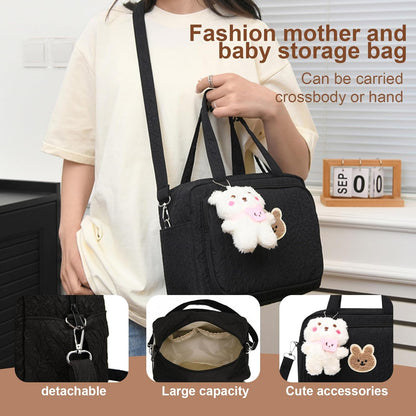 Diaper Bag Tote | Large Capacity Diaper Tote Bag with Multi-Pocket, Handheld/Crossbody Diaper Bag, Zipper Baby Bag for Travel