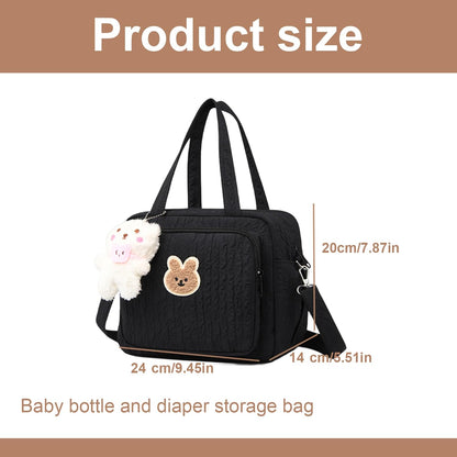 Diaper Bag Tote | Large Capacity Diaper Tote Bag with Multi-Pocket, Handheld/Crossbody Diaper Bag, Zipper Baby Bag for Travel