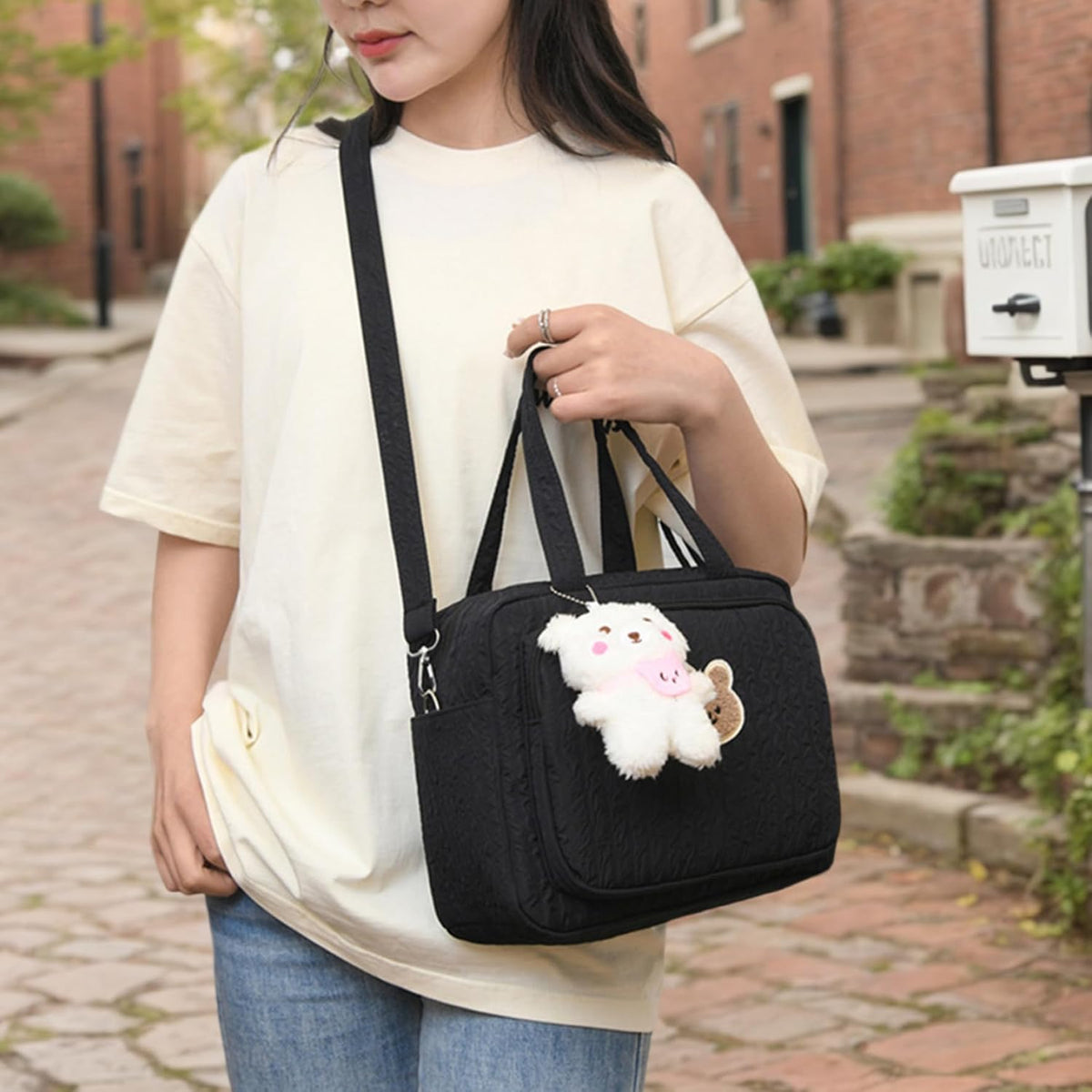Diaper Bag Tote | Large Capacity Diaper Tote Bag with Multi-Pocket, Handheld/Crossbody Diaper Bag, Zipper Baby Bag for Travel