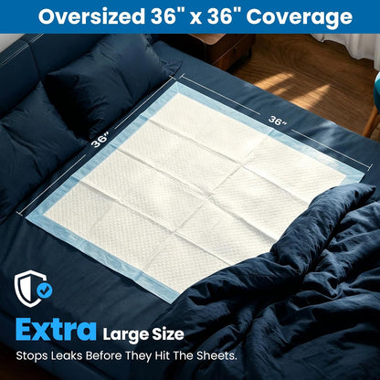 100 Count Disposable Changing Pads for Baby 17" x 24"Portable Changing Diaper Liners for Mess Free Travel, Leakproof Incontinence Bed Pads,Waterproof Table Protector Mat, Toddler Pee Pads
