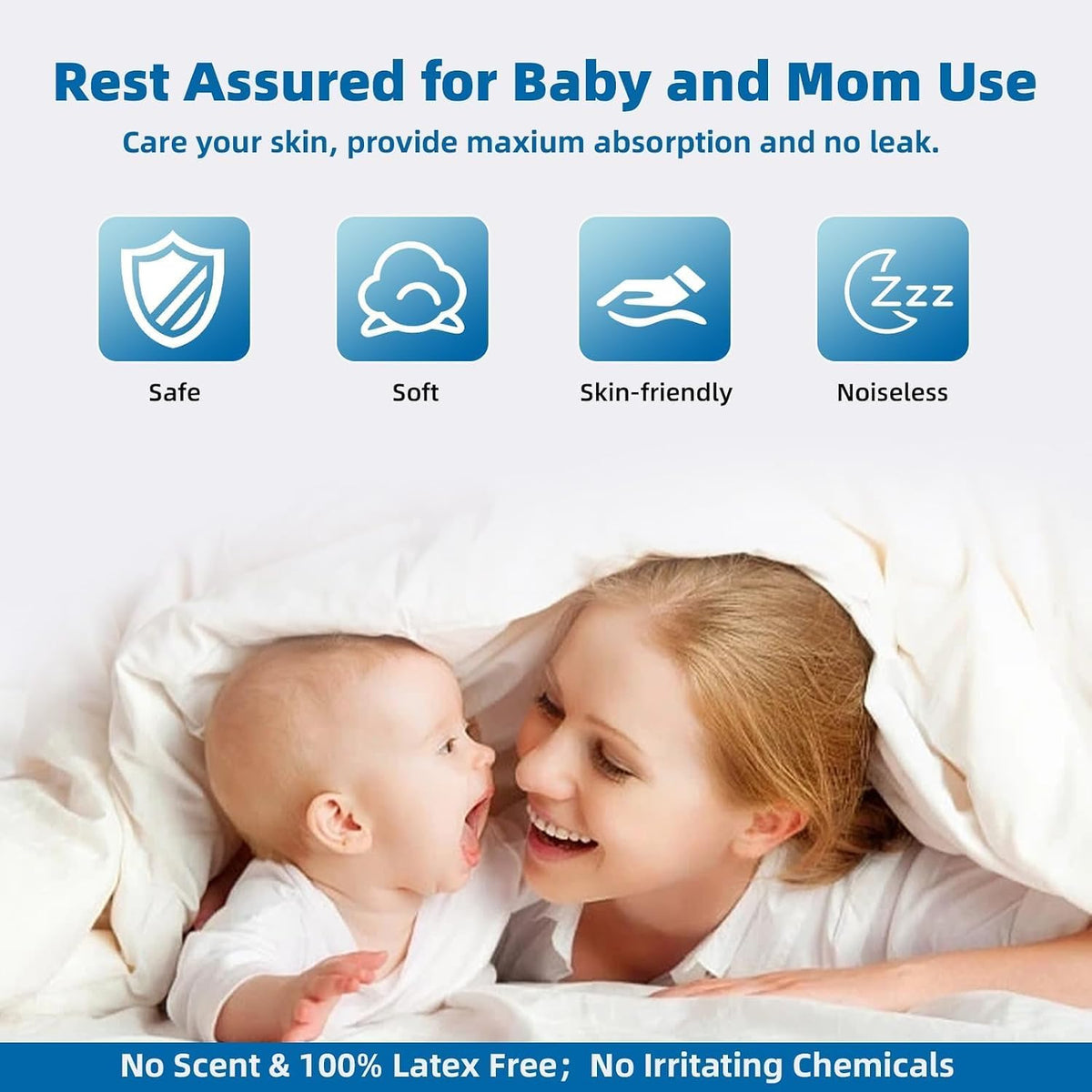 100 Count Disposable Changing Pads for Baby 17" x 24"Portable Changing Diaper Liners for Mess Free Travel, Leakproof Incontinence Bed Pads,Waterproof Table Protector Mat, Toddler Pee Pads