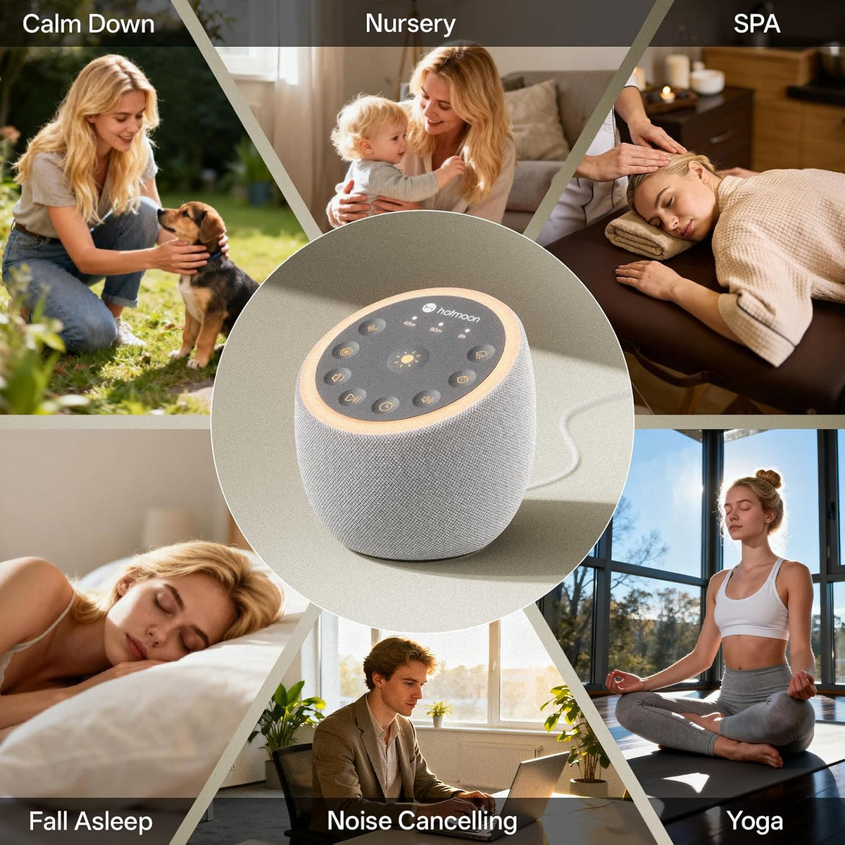 Sound Machine for Sleep, Cocoon 2, 40 Sounds, Dual-Speaker, Plug in