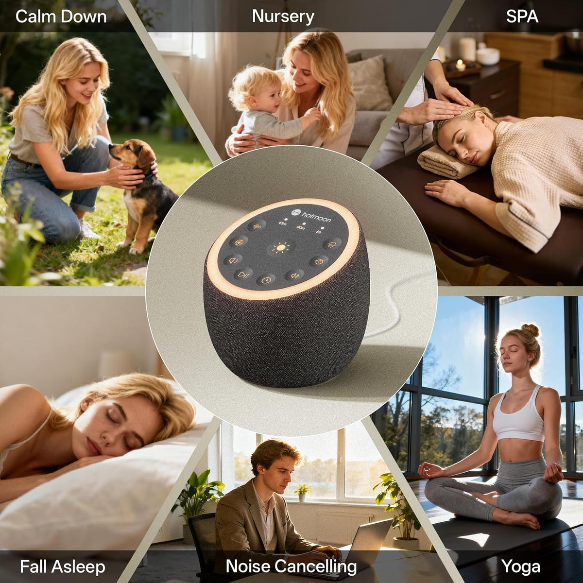 Sound Machine for Sleep, Cocoon 2, 40 Sounds, Dual-Speaker, Plug in