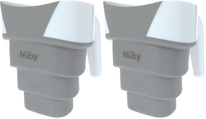 Nuby Collapsible Rinse Pail for Baby Bath Time - Collapsible Bucket with Easy Grip Handle to Rinse Baby Shampoo and Soap - Baby Essentials