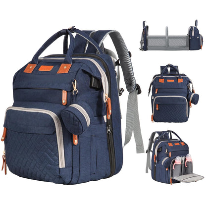 JOYCE Diaper Bag Backpack with Changing Station,Grey