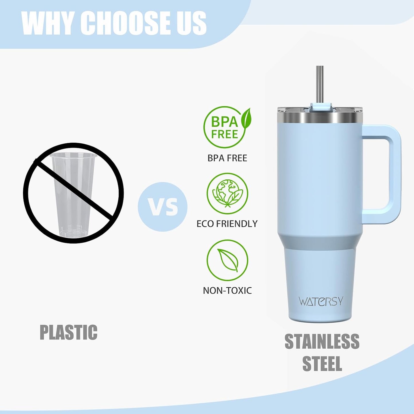 30 oz Tumbler with Handle,Tumbler with Lid and Straw,Double Wall Insulated Cup Stainless Steel Travel Mug(Cold for 34 Hours),Water Bottle for Iced Tea,Coffee,Cold Beverages(Black)