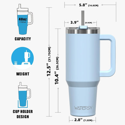 30 oz Tumbler with Handle,Tumbler with Lid and Straw,Double Wall Insulated Cup Stainless Steel Travel Mug(Cold for 34 Hours),Water Bottle for Iced Tea,Coffee,Cold Beverages(Black)