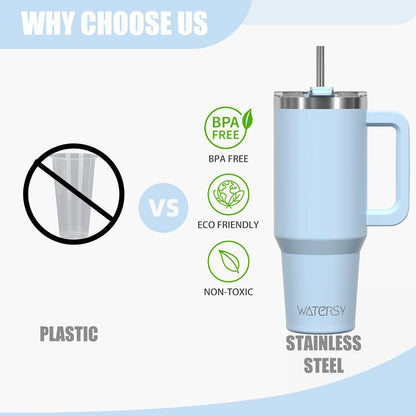 30 oz Tumbler with Handle,Tumbler with Lid and Straw,Double Wall Insulated Cup Stainless Steel Travel Mug(Cold for 34 Hours),Water Bottle for Iced Tea,Coffee,Cold Beverages(Black)