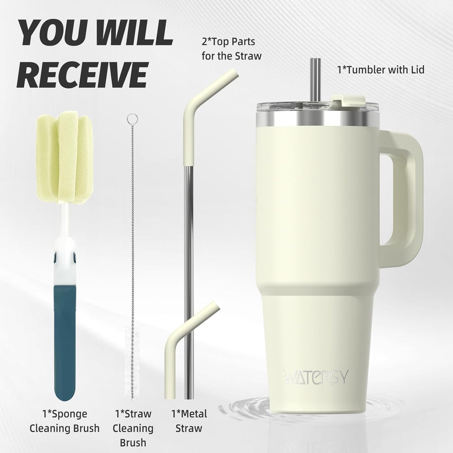 30 oz Tumbler with Handle,Tumbler with Lid and Straw,Double Wall Insulated Cup Stainless Steel Travel Mug(Cold for 34 Hours),Water Bottle for Iced Tea,Coffee,Cold Beverages(Black)