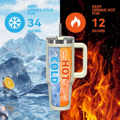 30 oz Tumbler with Handle,Tumbler with Lid and Straw,Double Wall Insulated Cup Stainless Steel Travel Mug(Cold for 34 Hours),Water Bottle for Iced Tea,Coffee,Cold Beverages(Black)