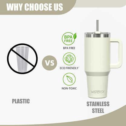 30 oz Tumbler with Handle,Tumbler with Lid and Straw,Double Wall Insulated Cup Stainless Steel Travel Mug(Cold for 34 Hours),Water Bottle for Iced Tea,Coffee,Cold Beverages(Black)