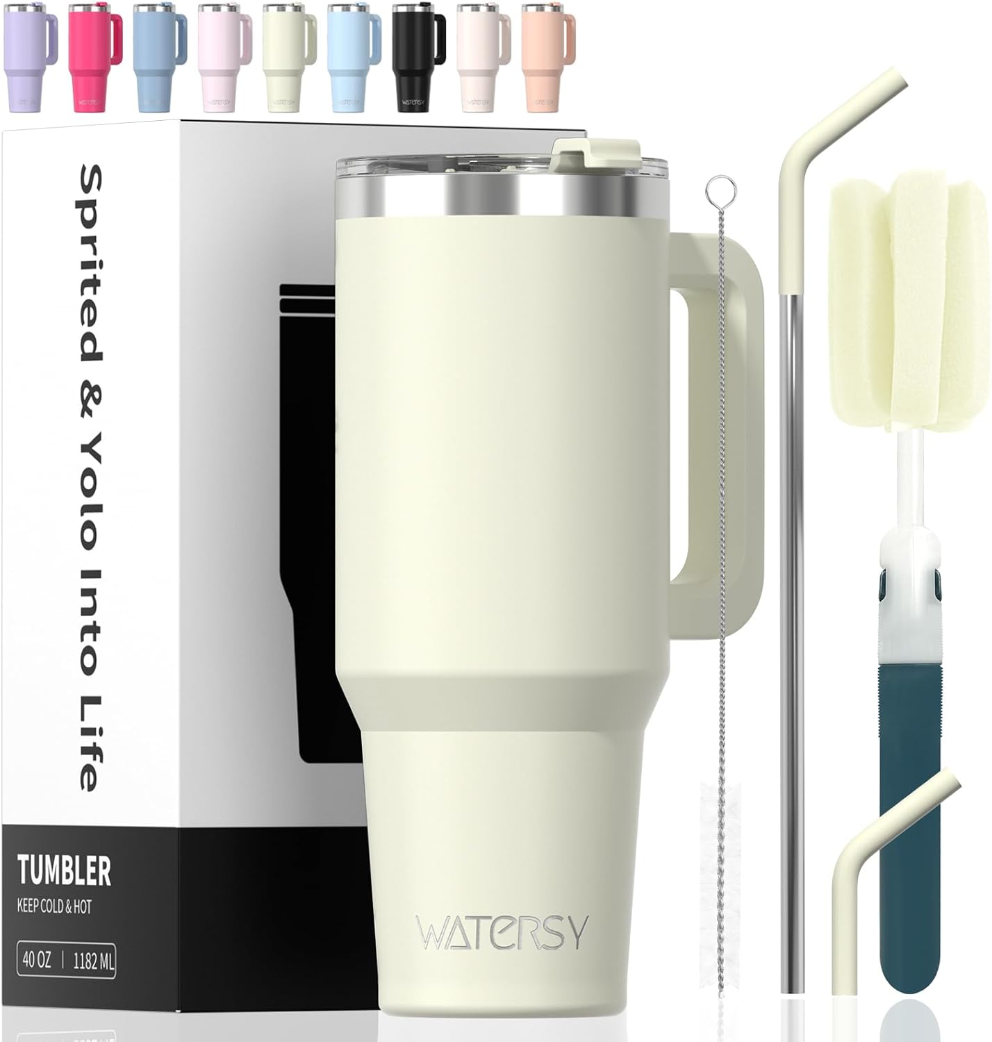 30 oz Tumbler with Handle,Tumbler with Lid and Straw,Double Wall Insulated Cup Stainless Steel Travel Mug(Cold for 34 Hours),Water Bottle for Iced Tea,Coffee,Cold Beverages(Black)