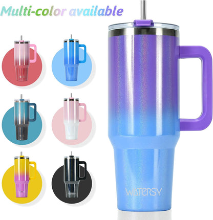 30 oz Tumbler with Handle,Tumbler with Lid and Straw,Double Wall Insulated Cup Stainless Steel Travel Mug(Cold for 34 Hours),Water Bottle for Iced Tea,Coffee,Cold Beverages(Black)