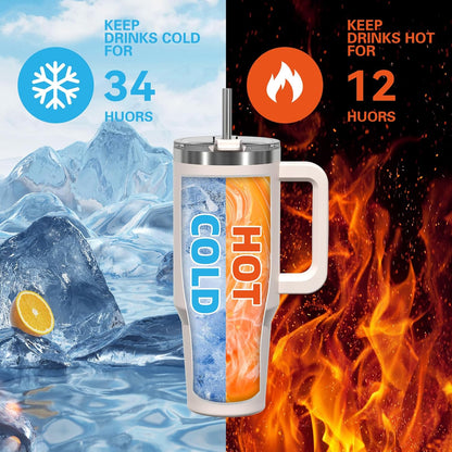 30 oz Tumbler with Handle,Tumbler with Lid and Straw,Double Wall Insulated Cup Stainless Steel Travel Mug(Cold for 34 Hours),Water Bottle for Iced Tea,Coffee,Cold Beverages(Black)