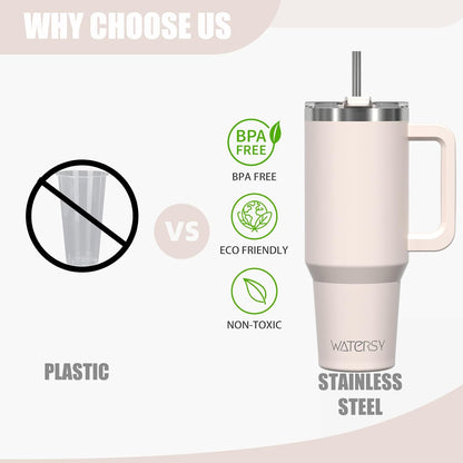 30 oz Tumbler with Handle,Tumbler with Lid and Straw,Double Wall Insulated Cup Stainless Steel Travel Mug(Cold for 34 Hours),Water Bottle for Iced Tea,Coffee,Cold Beverages(Black)