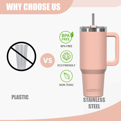 30 oz Tumbler with Handle,Tumbler with Lid and Straw,Double Wall Insulated Cup Stainless Steel Travel Mug(Cold for 34 Hours),Water Bottle for Iced Tea,Coffee,Cold Beverages(Black)