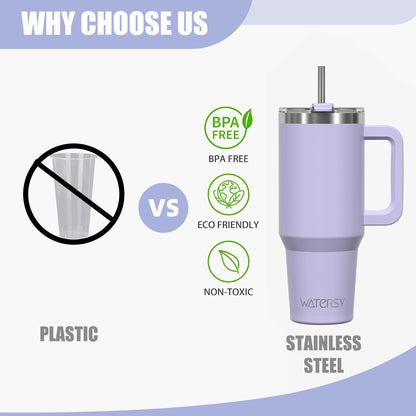 30 oz Tumbler with Handle,Tumbler with Lid and Straw,Double Wall Insulated Cup Stainless Steel Travel Mug(Cold for 34 Hours),Water Bottle for Iced Tea,Coffee,Cold Beverages(Black)