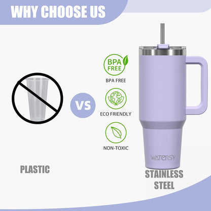 30 oz Tumbler with Handle,Tumbler with Lid and Straw,Double Wall Insulated Cup Stainless Steel Travel Mug(Cold for 34 Hours),Water Bottle for Iced Tea,Coffee,Cold Beverages(Black)